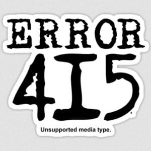 بررسی ارور 415 Unsupported Media Type