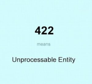 بررسی ارور 422 Unprocessable Entity