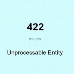 بررسی ارور 422 Unprocessable Entity
