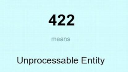 بررسی ارور 422 Unprocessable Entity