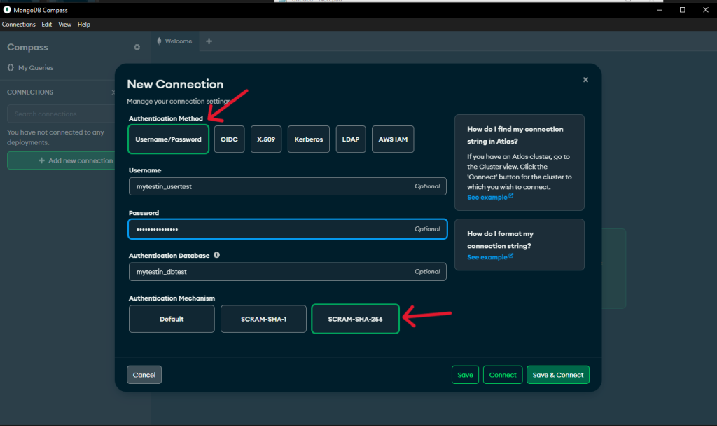 authentication tab