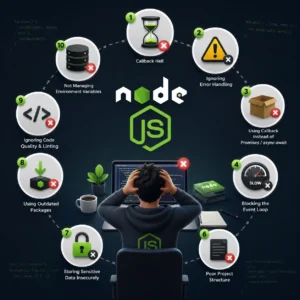 10 اشتباه رایج توسعه‌ دهندگان Nodejs و راه حل آن‌ ها